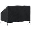 vidaXL Tuinbankhoes Zwart 130 x 95 x 40 / 80 cm 600D stof