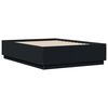 vidaXL Bedframe met LED-verlichting bewerkt hout zwart 140x190 cm