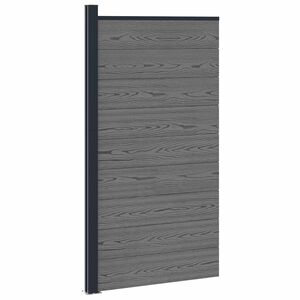 vidaXL Hekpaneel 95 x 186 cm WPC en Aluminium Grijs