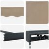 vidaXL Inklapbaar Zonnescherm Beige 4 &times; 3 m Canvas en Aluminium
