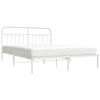 vidaXL Bedframe met hoofdbord metaal wit 180x200 cm