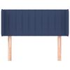 vidaXL Hoofdbord met randen 103x16x78/88 cm stof blauw