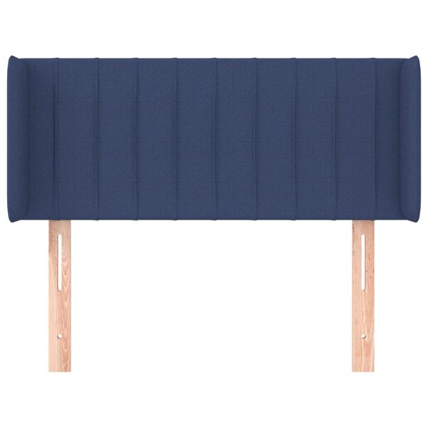 vidaXL Hoofdbord met randen 103x16x78/88 cm stof blauw