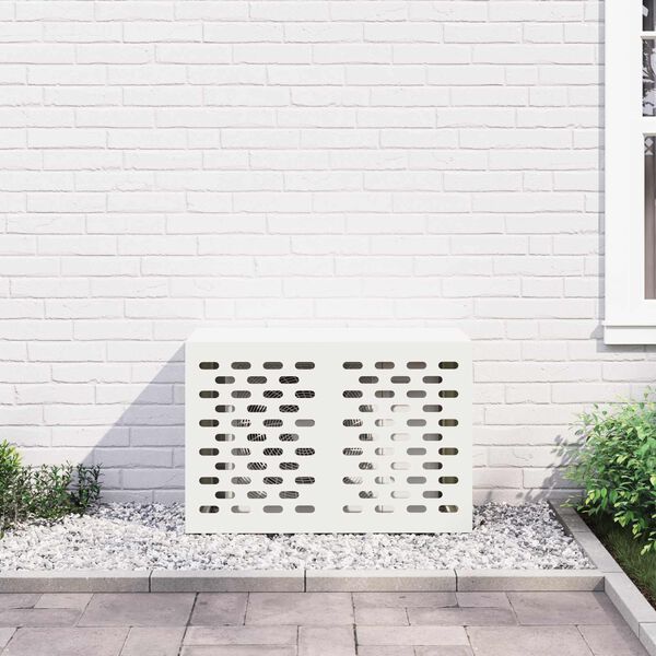 vidaXL Airconditioner hoes Wit 90 x 40 x 60 cm Staal