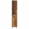 vidaXL Hoge kast met lade Oud Hout 69,5 x 34 x 180 cm Bewerkt hout