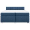 vidaXL Boxspring met matras stof blauw 200x200 cm