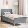 vidaXL Bedframe met matras Lichtgrijs 90 x 200 cm Polyester