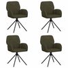 vidaXL Draai Eetstoelen 4 st Nep Suede Leer Legergroen 54 x 55 x 86 cm