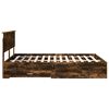 vidaXL Bedframe met hoofdeinde Gerookt eiken 150 x 200 cm Bewerkt hout