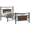 vidaXL Bedframe zonder matras bewerkt hout bruin eikenkleur 75x190 cm