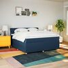 vidaXL Boxspring met matras stof blauw 180x200 cm