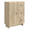 vidaXL Dressoir met lade Sonoma Eiken 66 x 34,5 x 90 cm Bewerkt hout