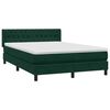 vidaXL Boxspring met matras fluweel donkergroen 160x220 cm