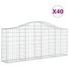 vidaXL Schanskorven 40 st gewelfd 200x30x80/100 cm ijzer