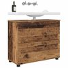 vidaXL Badkamer Kast Oud Hout 76,5 x 35 x 64 cm Bewerkt hout & Metaal