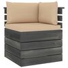 vidaXL 9-delige Loungeset met kussens pallet massief grenenhout