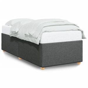 vidaXL Bedframe zonder matras 100x200 cm stof donkergrijs