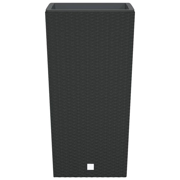 vidaXL Plantenbak met uitneembare bak rattan-look 21/49 L PP antraciet