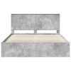 vidaXL Bedframe met hoofdeinde Beton 160 x 200 cm Massief grenenhout