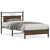 vidaXL Bedframe zonder matras bewerkt hout bruin eikenkleur 100x200 cm