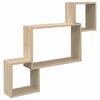 vidaXL Wandplank Muurmontage Bruin 91,5 x 15 x 76 cm Bewerkt hout