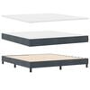 vidaXL Boxspringbed met matras Donkergrijs 180 x 200 cm Fluweel