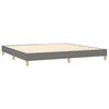 vidaXL Boxspring met matras en LED stof donkergrijs 200x200 cm