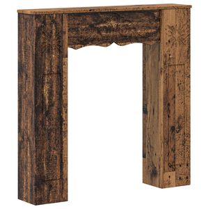 vidaXL Haardomlijsting Oud hout 102 x 20 x 102 cm Bewerkt hout