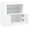 vidaXL Dressoir met LED-verlichting 60,5x37x67 cm wit