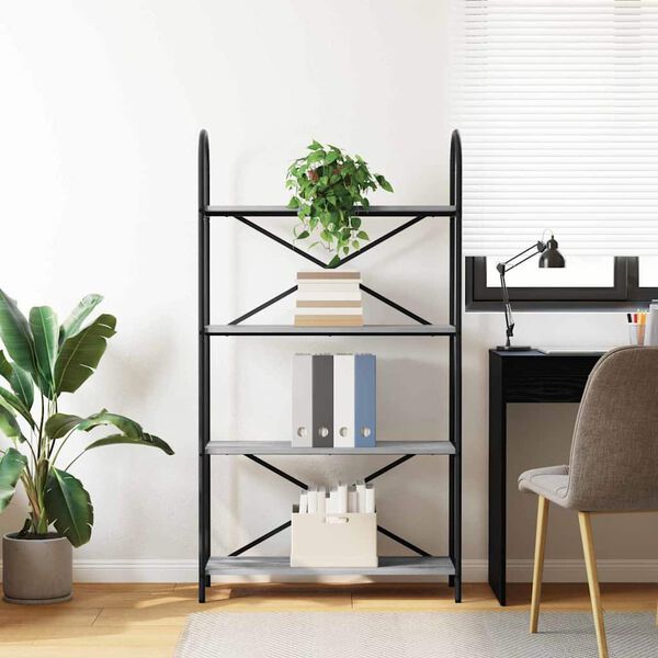 vidaXL Boekenkast Grijs Sonoma 80 x 30 x 146 cm Bewerkt hout