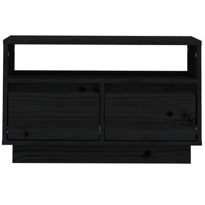 vidaXL Tv-meubel 60x35x37 cm massief grenenhout zwart