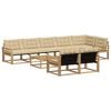 vidaXL Buiten bankenset 9 st Wit en Beige