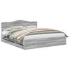 vidaXL Bedframe met lade Grijs Sonoma 200 x 200 cm Ingenieurshout