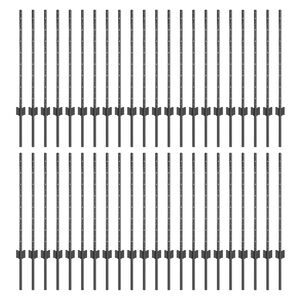 vidaXL Afrasteringspaal 44 pcs Grijs 120 cm Staal