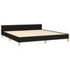 vidaXL Bedframe zonder matras stof zwart 160x200 cm
