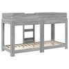 vidaXL Bunk Bed voor Kinderen Grijs Sonoma 75 x 190 cm Bewerkt hout