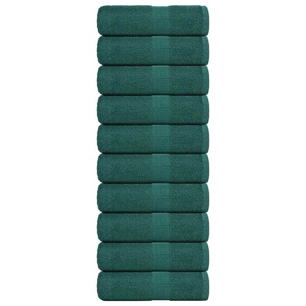 vidaXL Washandjes 10 stuks FROGN Groen 30x30 cm 100% Katoen