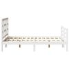 vidaXL Bedframe met hoofdbord massief hout wit 120x200 cm