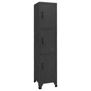 vidaXL Lockerkast 38x45x180 cm staal antracietkleurig