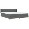 vidaXL Boxspringbed met matras Donkergrijs 180 x 200 cm Stof