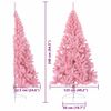 vidaXL Kunstmatig Voorverlicht Kerstboom met 300 LED Roze 240 cm PVC