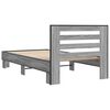vidaXL Bedframe bewerkt hout en metaal grijs sonoma eiken 100x200 cm