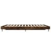 vidaXL Bedframe bewerkt hout gerookt eikenkleurig 135x190 cm
