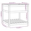 vidaXL Plantenbak met schap 82,5x82,5x81 cm massief grenenhout wit