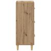 vidaXL Dressoir artisanaal eikenkleurig 34.5 x 34 x 90 cm Bewerkt hout
