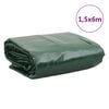 vidaXL Dekzeil 650 g/m&sup2; 1,5x6 m groen