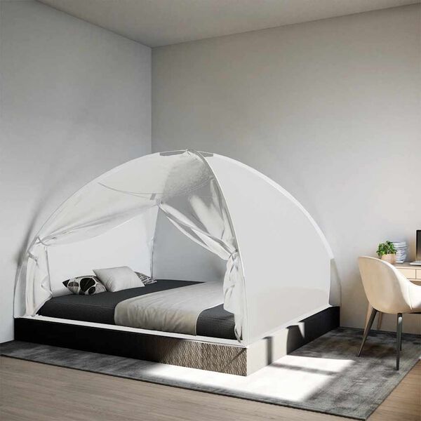 vidaXL Klamboe met deuren Mongolia 220 gaas 200x180x135 cm wit