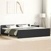 vidaXL Bedframe met hoofd- en voeteneinde zwart 160x200 cm