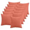 vidaXL Kussensloop 12 pcs ALMELO Rood-oranje 50 x 50 cm corduroy