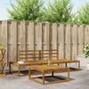 vidaXL Buiten bankenset 3 Stuk Naturel Massief Acaciahout